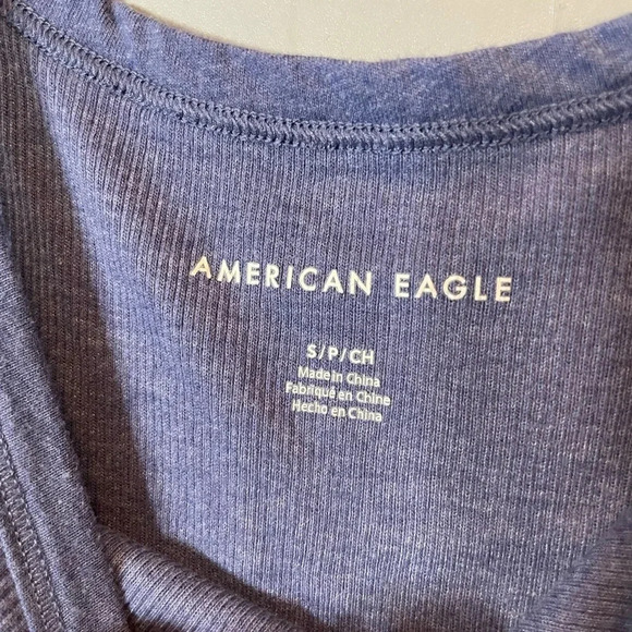American eagle navy blue ribbed tank top size small - Picture 3 of 4